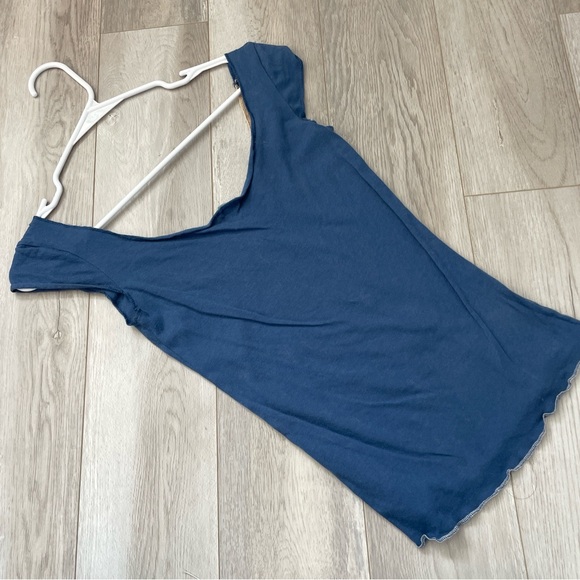 Hollister Y2K Top off shoulder lace beaded womens Blue medium vintage 2000s boho - Picture 4 of 5